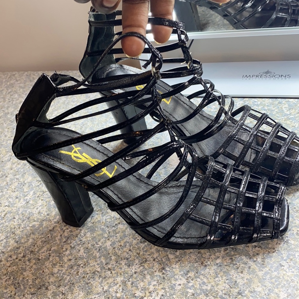 YSL Caged Mirabelle Booties 38
